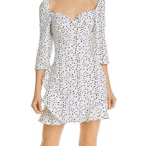 Rahi Stila Confetti Print Sweetheart Mini Dress MEDIUM